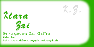 klara zai business card